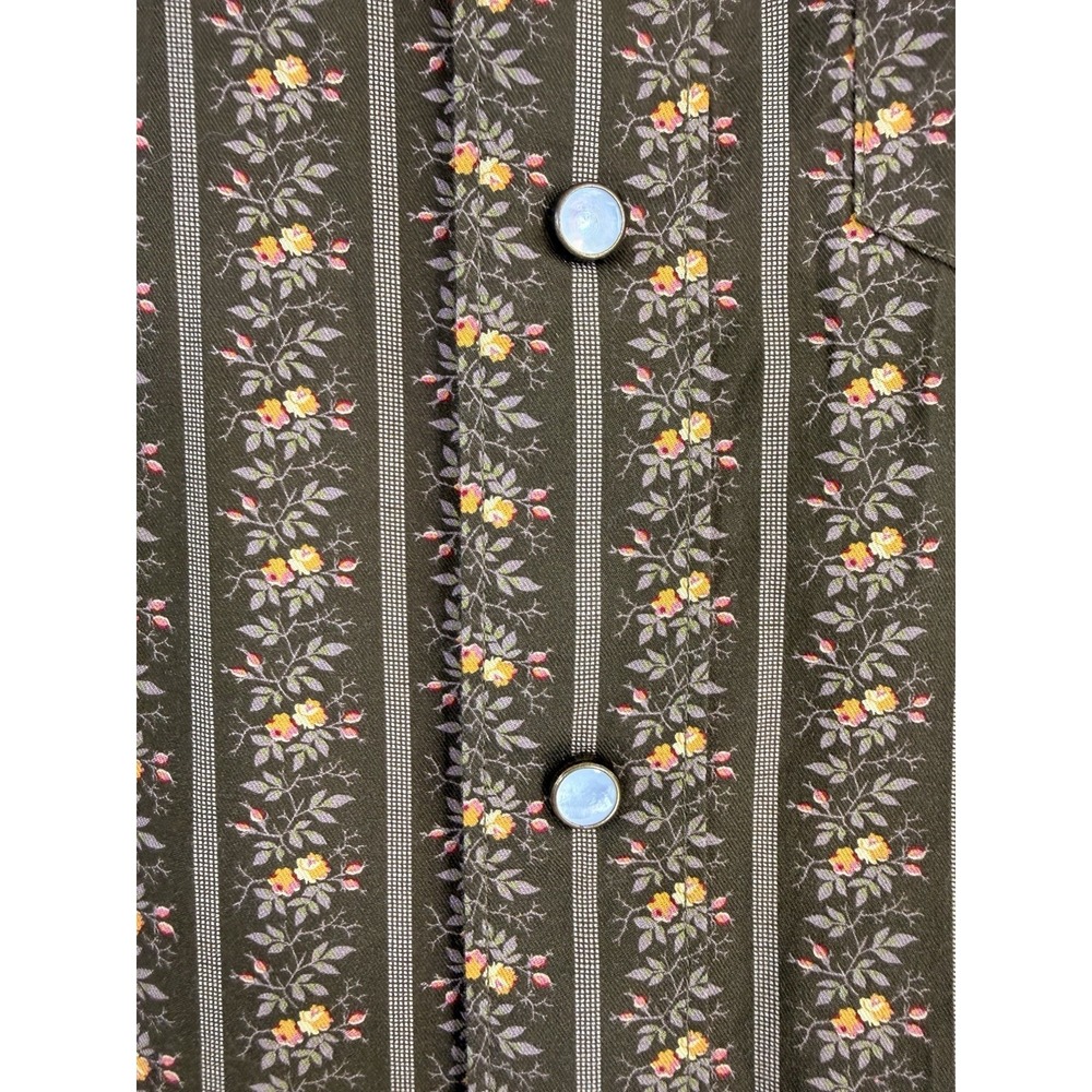 Aimé Leon Dore ALD Western Shirt Sz XS Pearl  Snap Front Striped Floral EUC - Picture 5 of 11